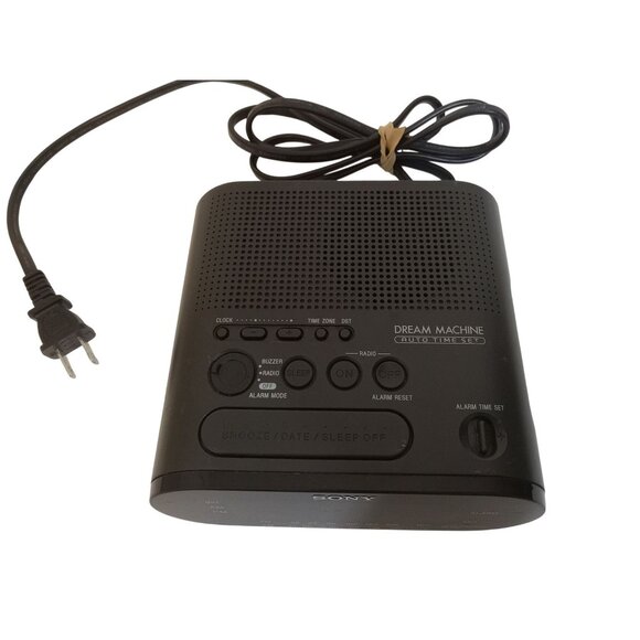 Sony Alarm Clock Radio Unisex Black Dream Machine 10F-0218 Auto Time Set - Picture 2 of 6